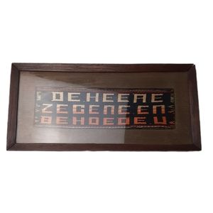 🍒 VINTAGE Dutch 1955 Bible Verse "May Lord Bless You and Keep You" Wall Art